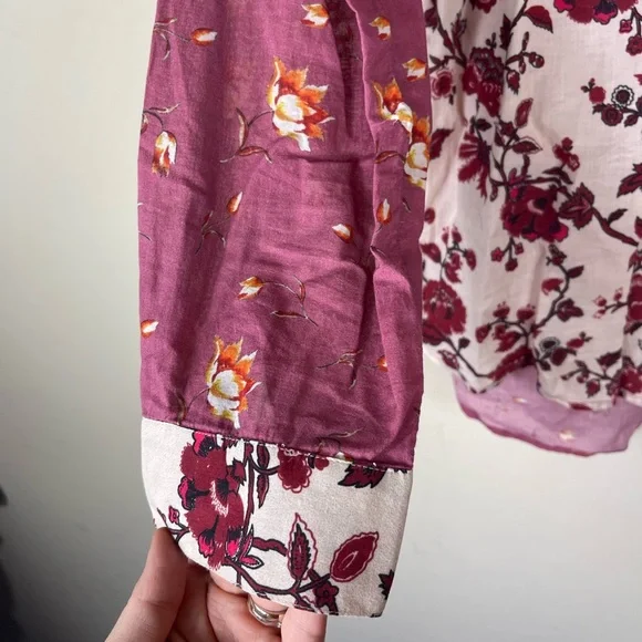 Sundance Abigale Patchwork Pearl Snap Floral Shirt Size Large - Picture 6 of 8